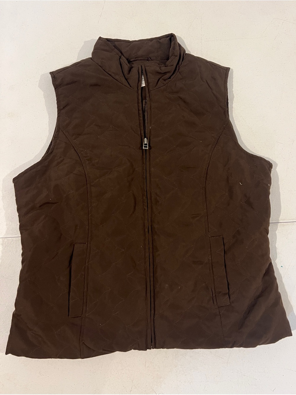 Quilted Brown Vest Jacket